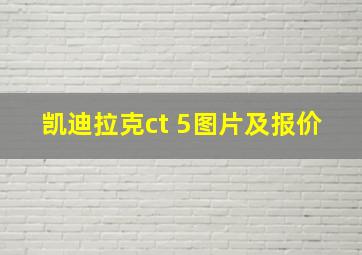 凯迪拉克ct 5图片及报价